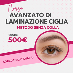 Corso avanzato di laminazione ciglia