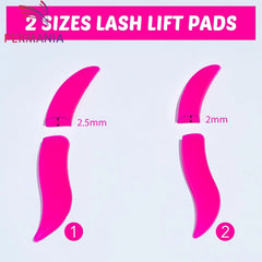 Bigodini Fuxia Lash Lift Shields&Ribbon Ciglia Cuscinetti Coreani per Lash Lift Piegaciglia Super Morbido Estremo Occhi-Aperti