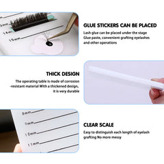 Supporto per ciglia in acrilico, supporto per ciglia individuali, tavoletta per ciglia, strumenti per il trucco, tavolozza per il trucco, estensione delle ciglia, pannello in acrilico