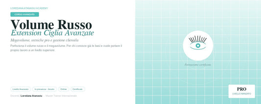 Corso avanzato extension ciglia - Volume Russo
