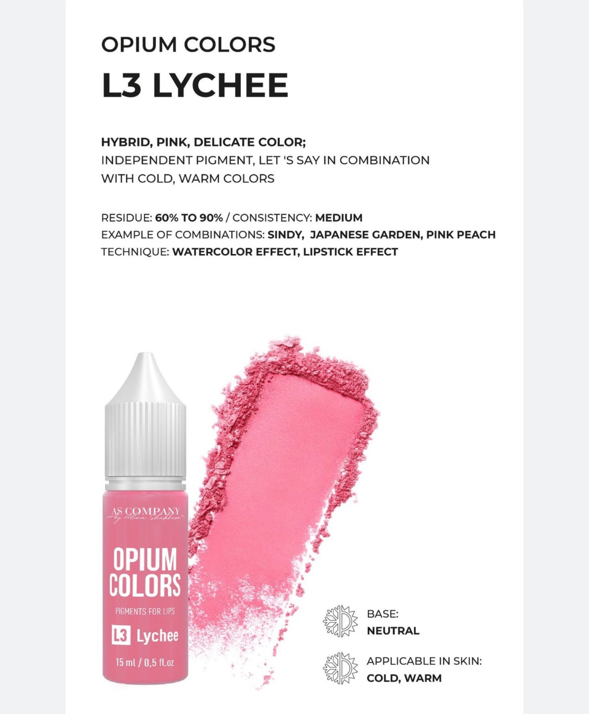 Lychee pigmento labbra AS Pigments