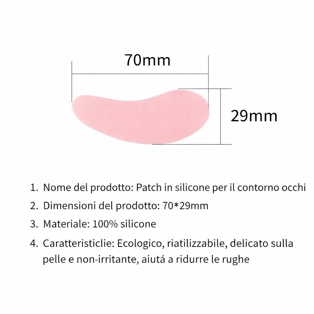Patch in silicone anallergico riutilizzabile