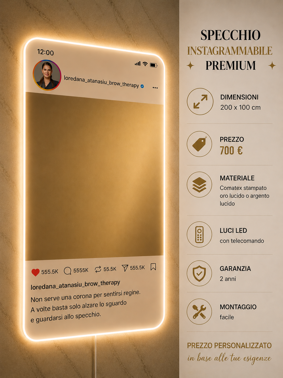 Specchio instagrammabile