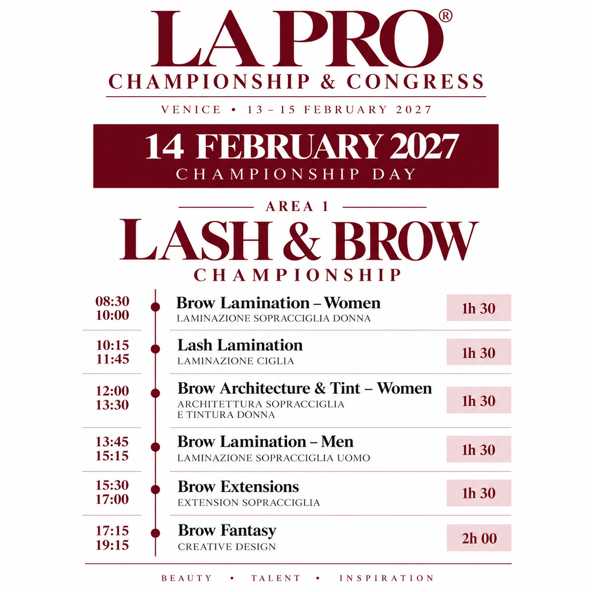 Lash&Brow nomination 14.02.2027