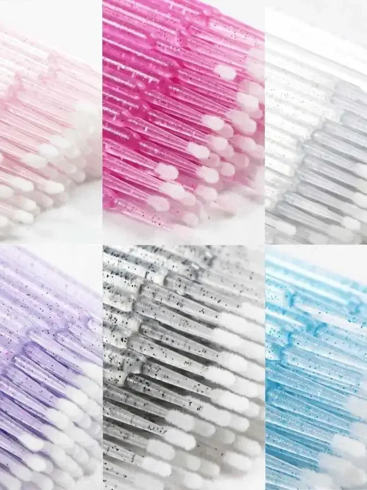 Micro spazzole per tamponi per ciglia per la rimozione delle ciglia usa e getta 100 pezzi spazzole per extension per la pulizia delle ciglia accessori per strumenti di extension