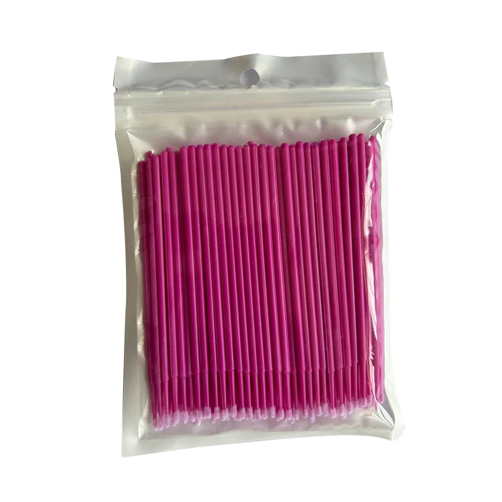 Micro spazzole per tamponi per ciglia per la rimozione delle ciglia usa e getta 100 pezzi spazzole per extension per la pulizia delle ciglia accessori per strumenti di extension