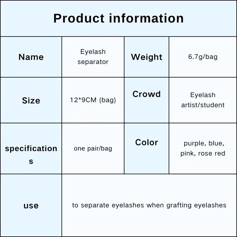 Strumento separatore per ciglia per principianti per il sollevamento delle ciglia, accessori per extension ciglia riutilizzabili in silicone