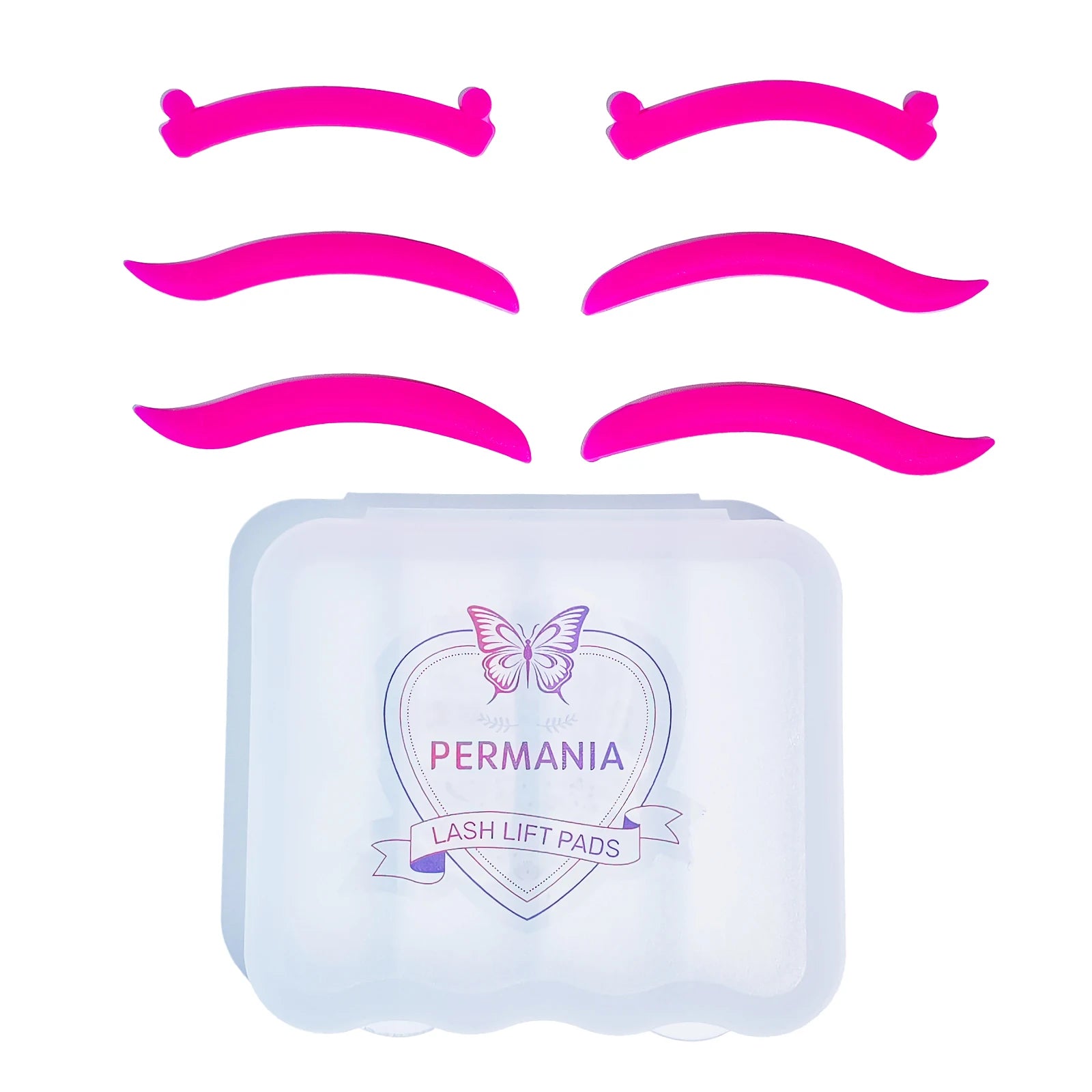 Bigodini Fuxia Lash Lift Shields&Ribbon Ciglia Cuscinetti Coreani per Lash Lift Piegaciglia Super Morbido Estremo Occhi-Aperti