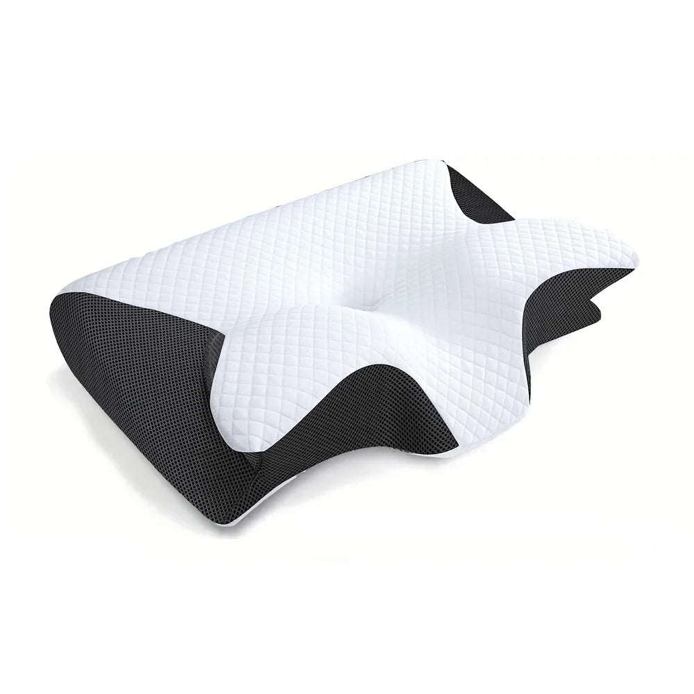 Cuscino Cervicale Ortopedico 2 in 1 – Memory Foam Ergonomico Contour | Sollievo per Dolori al Collo