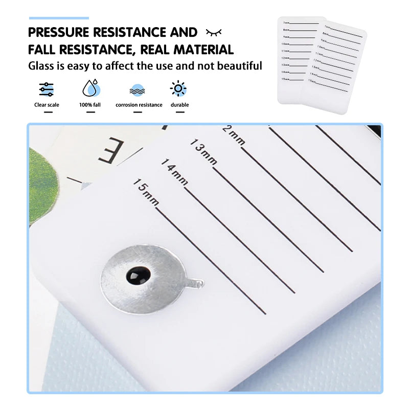 Supporto per ciglia in acrilico, supporto per ciglia individuali, tavoletta per ciglia, strumenti per il trucco, tavolozza per il trucco, estensione delle ciglia, pannello in acrilico