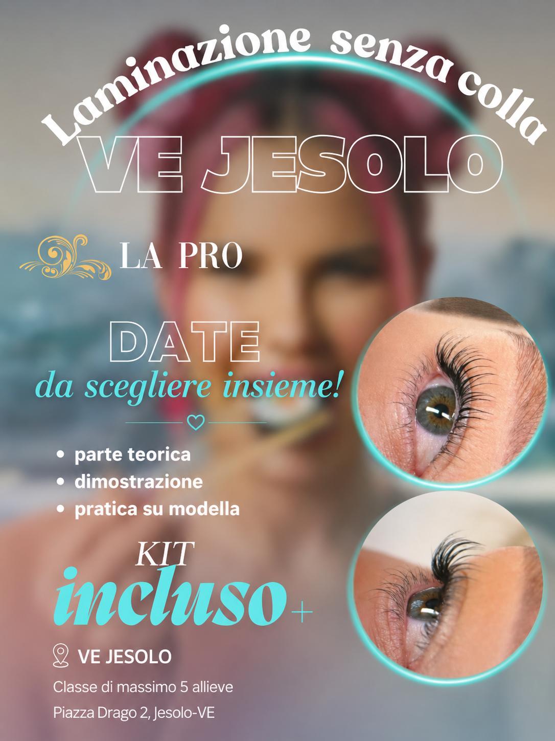 In classe - Corso di laminazione ciglia e sopracciglia - metodo coreano senza colla (caparra)