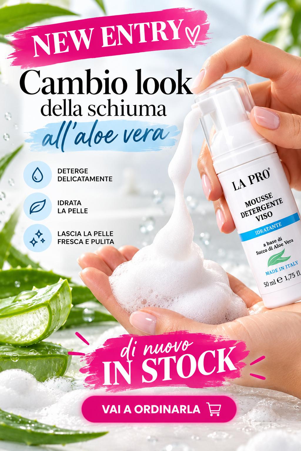 Detergente Delicato Viso e Occhi - Cleansing Foam con Estratto di Aloe Vera